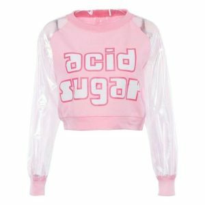 Acid Sugar Top: Y2K Fashion Meets Coquette Style in Aesthetic Outfits