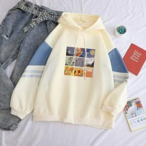 Artsy Van Gogh Hoodie - Y2K Fashion, Coquette Style, Aesthetic Outfits