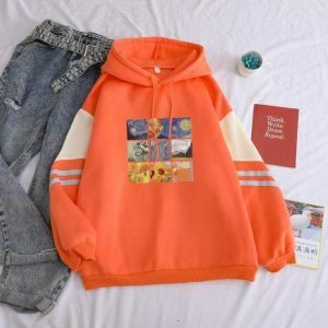 Artsy Van Gogh Hoodie - Y2K Fashion, Coquette Style, Aesthetic Outfits