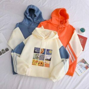 Artsy Van Gogh Hoodie - Y2K Fashion, Coquette Style, Aesthetic Outfits