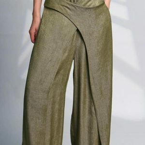 Asymmetrical Wide Leg Pants - Y2K Fashion, Coquette Style, Aesthetic Vibes