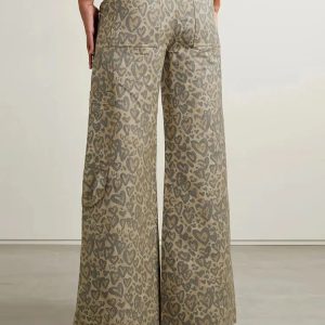 Baddie Y2K Fashion Leopard Cut-Out Pants for Coquette & Acubi Styles