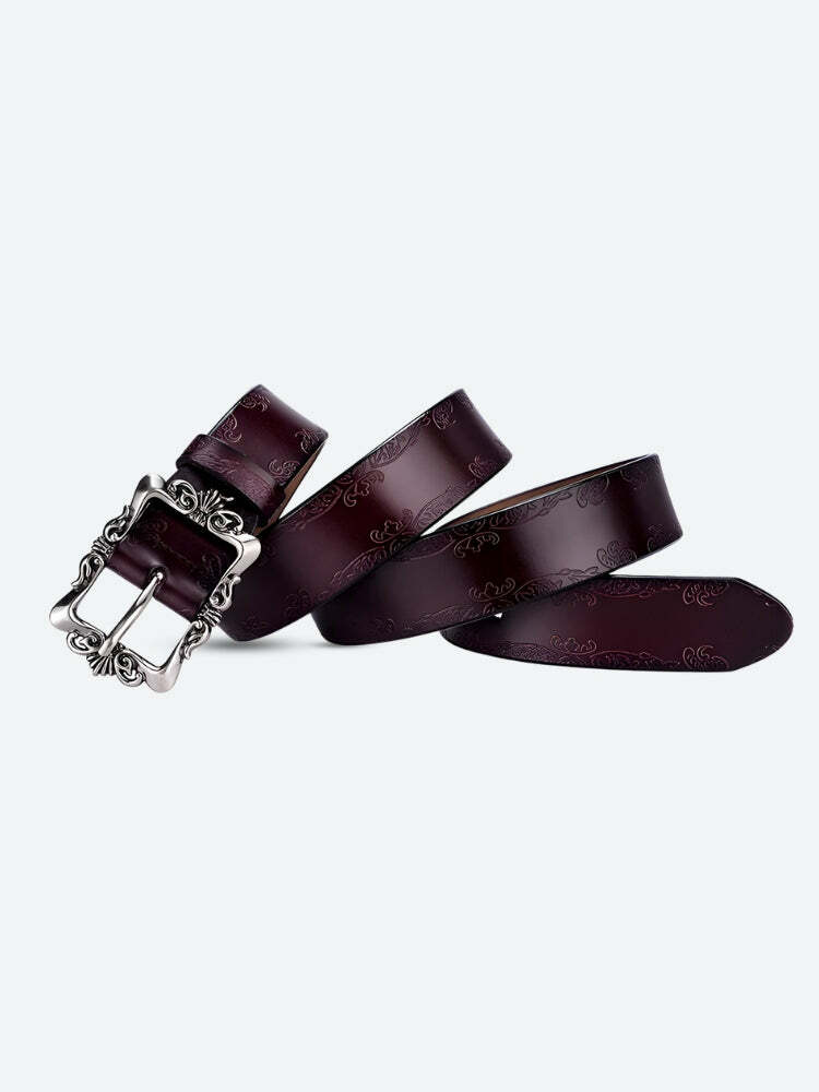 Baroque Faux Leather Belt - Y2K Fashion & Coquette Style Accessory