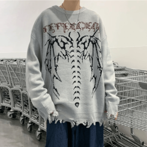 Bat Wings Cozy Knit: Y2K Fashion, Dark Coquette & Aesthetic Styles