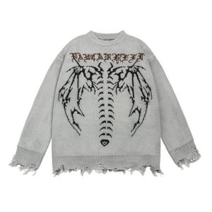 Bat Wings Cozy Knit: Y2K Fashion, Dark Coquette & Aesthetic Styles