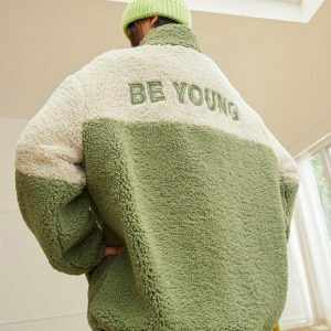 Be Young Teddy Jacket - Y2K Fashion, Coquette Style, Aesthetic Outfits