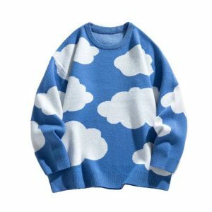 Blue Sky Sweater: Y2K Fashion, Coquette Style, Aesthetic Clothing