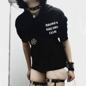 Broken Dreams Club Hoodie - Y2K Fashion, Coquette Style, Aesthetic Vibes