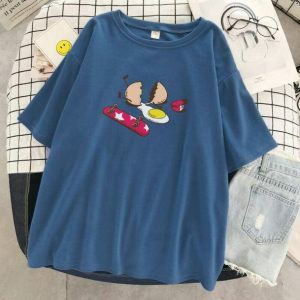 Broken Egg Tee: Y2K Fashion, Coquette Style, Aesthetic Outfits