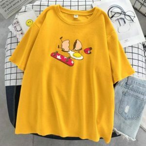 Broken Egg Tee: Y2K Fashion, Coquette Style, Aesthetic Outfits