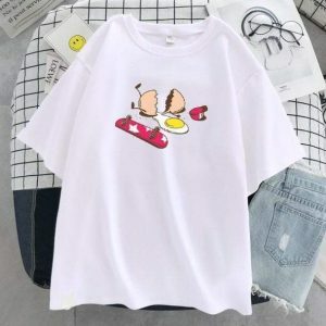 Broken Egg Tee: Y2K Fashion, Coquette Style, Aesthetic Outfits