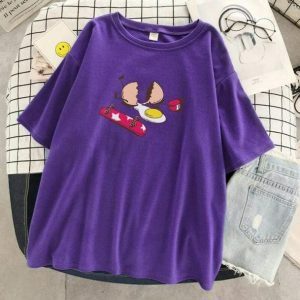 Broken Egg Tee: Y2K Fashion, Coquette Style, Aesthetic Outfits