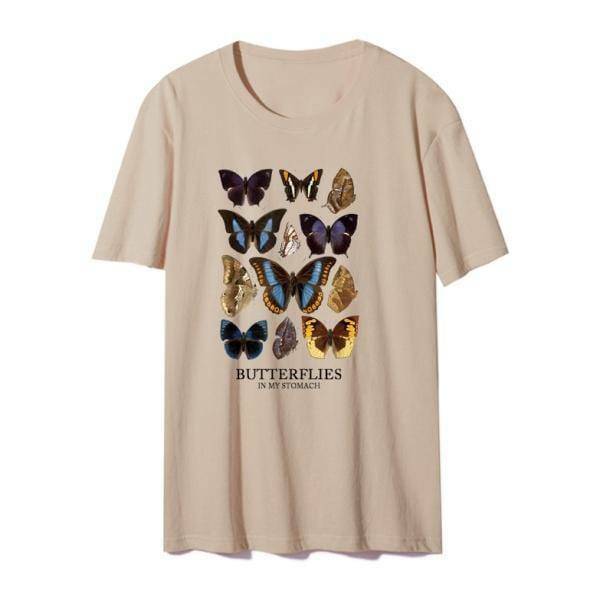 Butterflies T-Shirt - Y2K Aesthetic, Coquette Style, Soft Girl Era