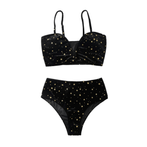 Celestial Y2K Fashion Swimsuit - Dark Coquette Aesthetic Swimwear