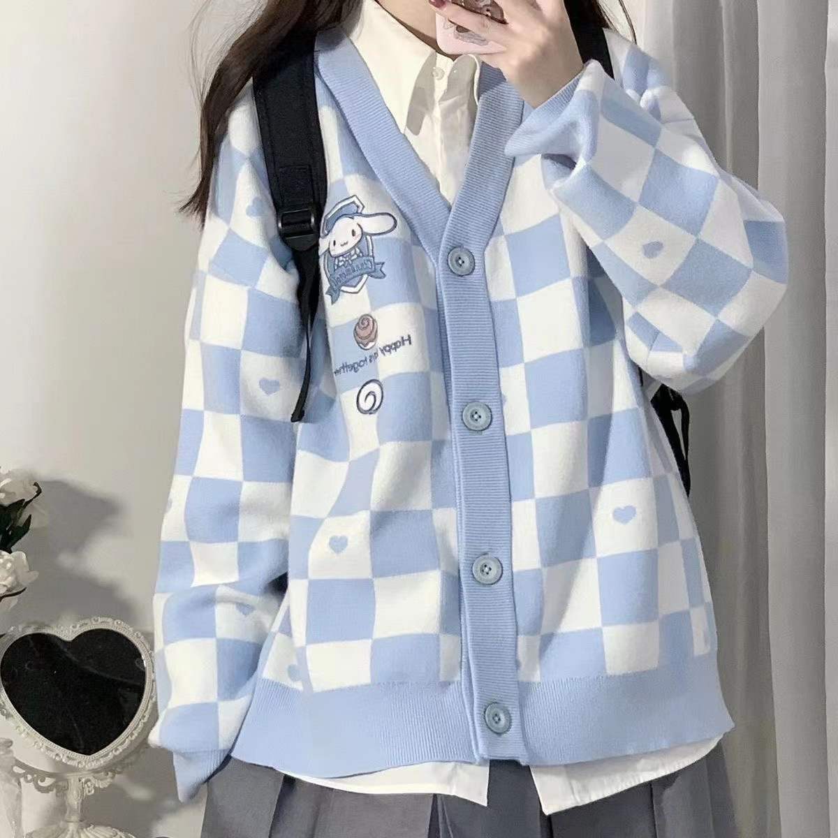 Cinnamoroll Buttoned Blue Cardigan - Y2K Fashion & Coquette Style Essential