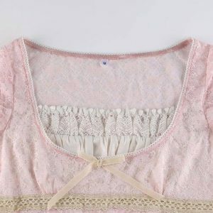 Coquette Lace Top: Y2K Fashion Meets Soft Girl Aesthetic Style