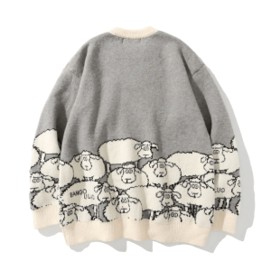 Coquette Style Snuggle Sheep Sweater - Y2K Fashion & Aesthetic Vibes