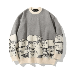 Coquette Style Snuggle Sheep Sweater - Y2K Fashion & Aesthetic Vibes