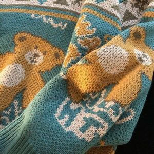 Coquette Teddy Bear Sweater - Y2K Fashion & Aesthetic Outfits