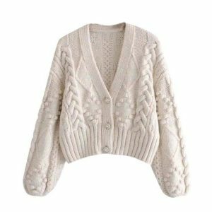 Cozy Autumn Cardigan - Y2K Fashion, Dark Coquette & Aesthetic Styles