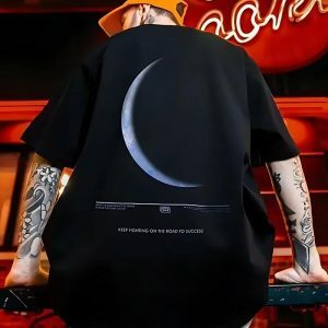 Crescent Moon Tee: Y2K Fashion, Coquette Style, Aesthetic Clothing