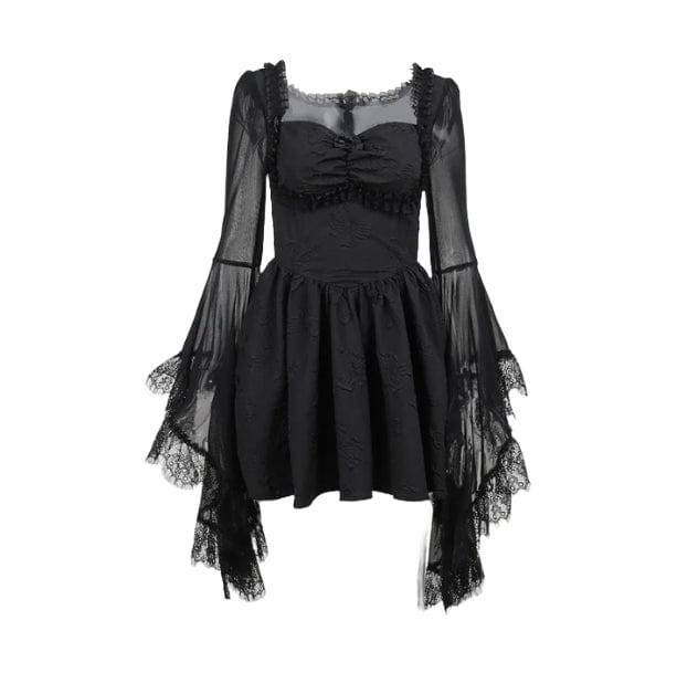 Dark Coquette Mini Dress - Y2K Fashion with Soft Girl Aesthetic