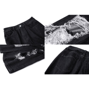 Distressed Black Jeans - Y2K Fashion, Coquette Style, and Aesthetic Vibes