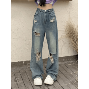 Distressed Boyfriend Jeans - Y2K Fashion, Coquette Style, Aesthetic Vibes