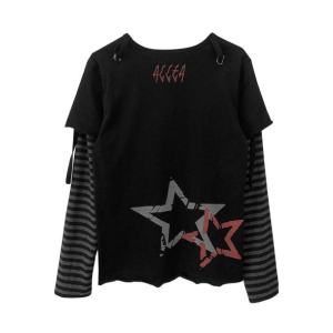 Emo Skull Long Sleeve Tee - Y2K Fashion, Coquette Style, Aesthetic Vibes