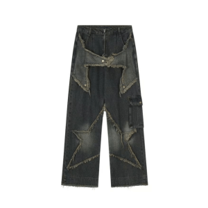 Enchanted Pentagram Jeans: Y2K Fashion Meets Coquette Aesthetic Style