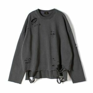 Faded Glory Y2K Fashion Sweatshirt - Dark Coquette Aesthetic Style