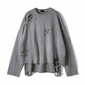 Faded Glory Y2K Fashion Sweatshirt - Dark Coquette Aesthetic Style