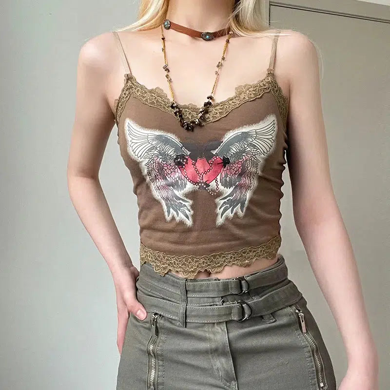 Fairy Grunge Angel Wings Top | Y2K Aesthetic Coquette Style Shirt