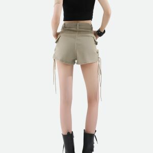 Fairy Grunge Cargo Shorts - Y2K Fashion, Coquette Style, Aesthetic Vibes