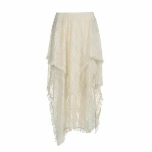 Fairy Grunge Lace Midi Skirt | Y2K Fashion & Coquette Aesthetic Outfit