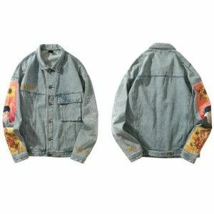 Famous Artist Denim Jacket - Y2K Fashion, Coquette Style, Aesthetic Vibes