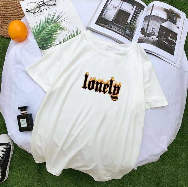 Feeling Lonely Y2K Aesthetic T-Shirt - Coquette & Acubi Style