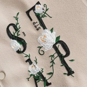 Floral Embroidered Bomber Jacket - Y2K Fashion & Coquette Style