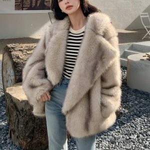 Fluffy Faux Fur Jacket - Y2K Fashion, Coquette Style, Aesthetic Outfits