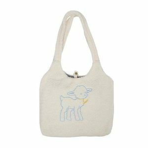 Fluffy Sheep Bag - Y2K Fashion, Coquette Style, Aesthetic Accessories