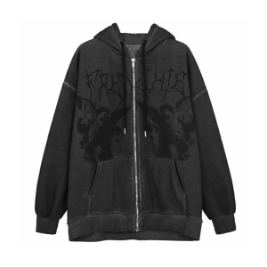 Grunge Guardian Hoodie - Y2K Fashion, Coquette Style, Aesthetic Vibes