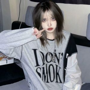 Grunge I Don't Smoke Tee - Y2K Fashion, Coquette Style, Aesthetic Vibes