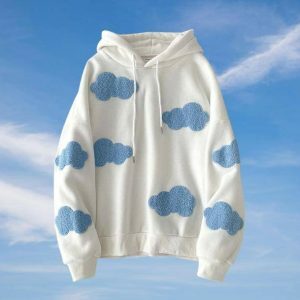 Head In The Clouds Y2K Hoodie - Dark Coquette Aesthetic Fashion