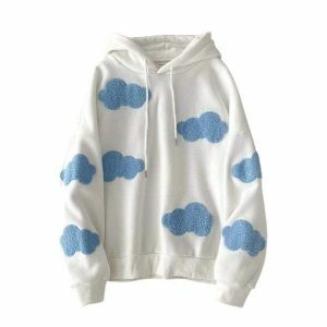 Head In The Clouds Y2K Hoodie - Dark Coquette Aesthetic Fashion