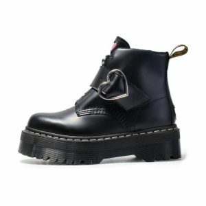 Heart Buckle Boots: Y2K Fashion Meets Coquette Style for Aesthetic Outfits