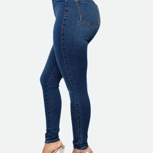 High Rise Denim Skinny Jeans - Y2K Fashion, Coquette Style, Aesthetic Vibes