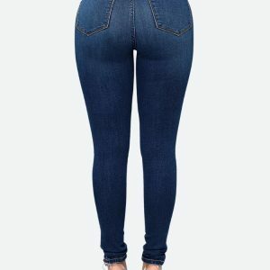 High Rise Denim Skinny Jeans - Y2K Fashion, Coquette Style, Aesthetic Vibes