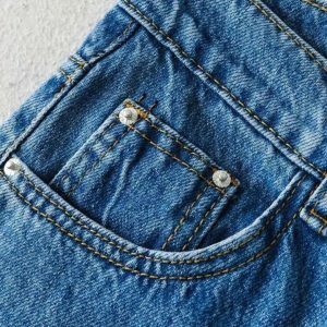 High Waist Casual Washed Jeans - Y2K Fashion & Coquette Style Essential