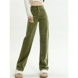 High Waist Corduroy Pants - Y2K Fashion, Coquette Style, Aesthetic Vibes