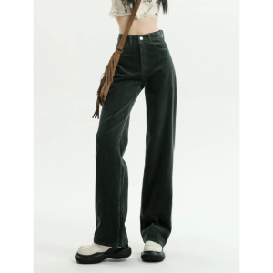 High Waist Corduroy Pants - Y2K Fashion, Coquette Style, Aesthetic Vibes